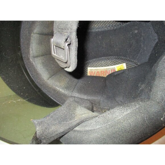 *HJC Motorcycle Helmet Black DOT - Large - Adjustable Chin Strap and Visor - Picture 9 of 11